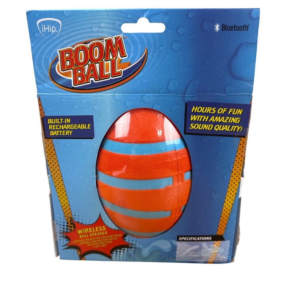 iHip Boomball Football Bluetooth Speaker Waterproof IPX7 Portable Wireless